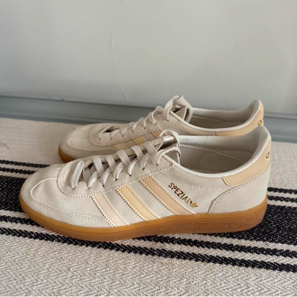 Adidas Spezial Beige and White Sneakers